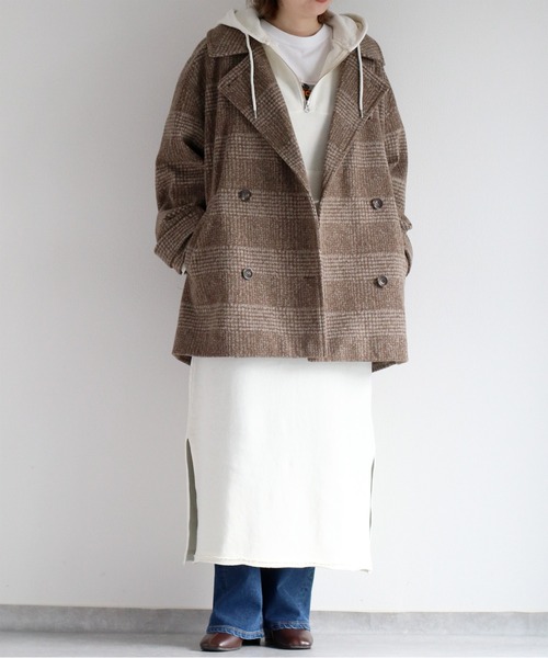 cepo（セポ）の「〈セットアップ対応〉16/10 裏毛ハーフジップスウェットワンピース（ワンピース・レディース・オフホワイト/チャコール・M）」の6枚目の写真