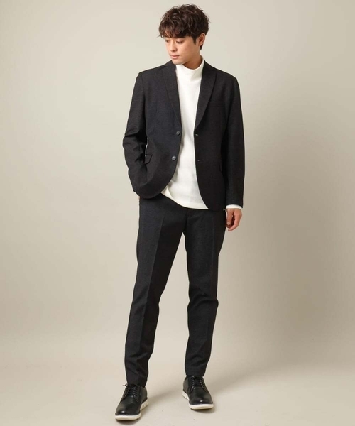 a.v.v(アーヴェヴェ)の「【ON/OFF兼用】スマートシャンブレー裏起毛スラックス(セットアップ可)(スラックス・メンズ・ネイビー/ブラック/チャコールグレー・44/48/46/50/52)」の9枚目の写真