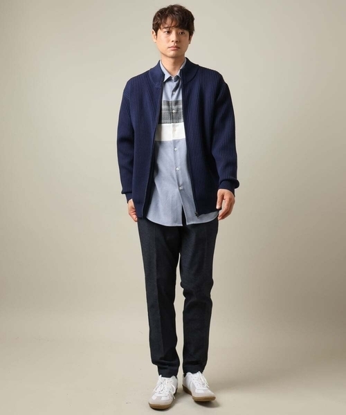 a.v.v(アーヴェヴェ)の「【ON/OFF兼用】スマートシャンブレー裏起毛スラックス(セットアップ可)(スラックス・メンズ・ネイビー/ブラック/チャコールグレー・44/48/46/50/52)」の17枚目の写真