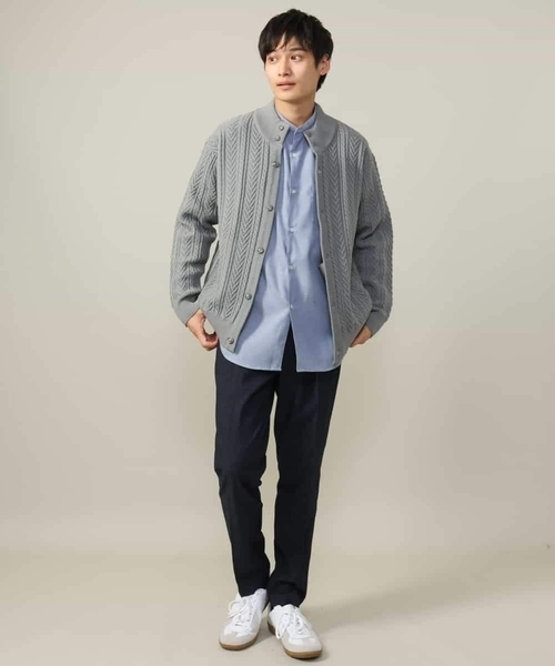 a.v.v(アーヴェヴェ)の「【ON/OFF兼用】スマートシャンブレー裏起毛スラックス(セットアップ可)(スラックス・メンズ・ネイビー/ブラック/チャコールグレー・44/48/46/50/52)」の21枚目の写真