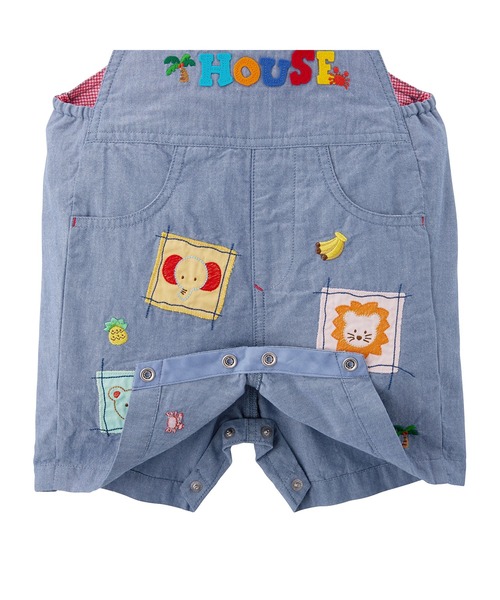 MIKI HOUSE(ミキハウス)の「ミキハウスベア 5分丈オーバーオール(サロペット/オーバーオール・キッズ・レッド/ブルー・M(80-90cm)/L(90-100cm)/LL(100-110cm)/S(70-80cm))」の11枚目の写真