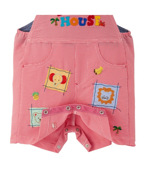 MIKI HOUSE(ミキハウス)の「ミキハウスベア 5分丈オーバーオール(サロペット/オーバーオール・キッズ・レッド/ブルー・M(80-90cm)/L(90-100cm)/LL(100-110cm)/S(70-80cm))」の5枚目の写真