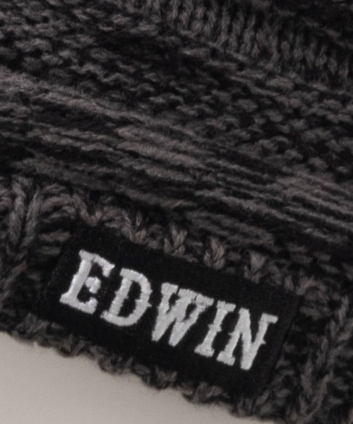 EDWIN（エドウィン）の「EDWIN バルーンロゴニットワッチ（ニットキャップ/ビーニー・メンズ・ブラック/グレー・フリー）」の6枚目の写真