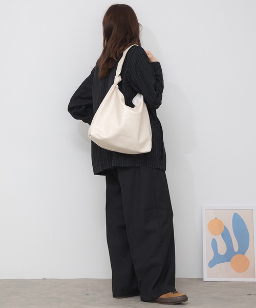 セール】【A4サイズ対応】ノットハンドルショルダーバッグ / 大容量