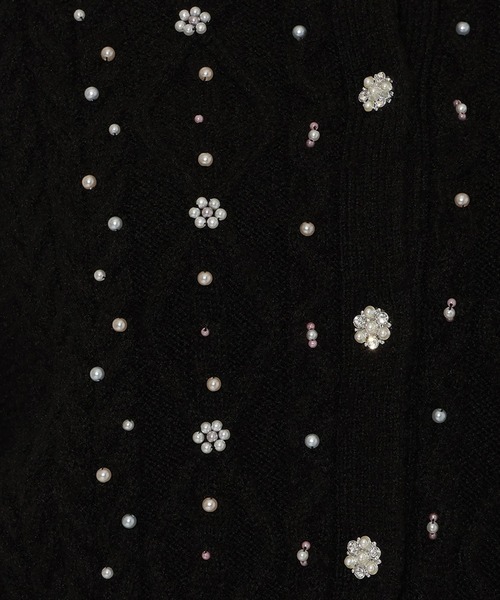 WILLSELECTION（ウィルセレクション）の「パール付きケーブルカーディガン（カーディガン/ボレロ・レディース・サックスブルー/ブラック/オフホワイト/ピンク・FREE）」の15枚目の写真