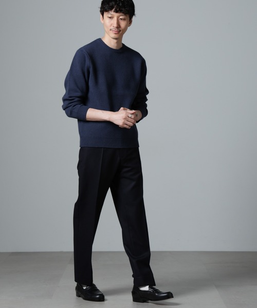 NANO universe（ナノユニバース）の「PBTストレッチクルーネックニット（ニット/セーター・メンズ・ブラック/グレー/ネイビー・S/M/L）」の13枚目の写真