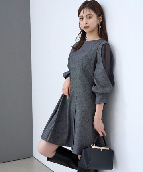 SNIDEL（スナイデル）の「シアーショルダーミニワンピース