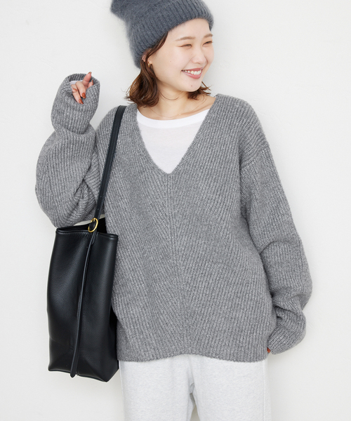 SLOBE IENA（スローブイエナ）の「ラメMIXローゲージ畦ニット（ニット