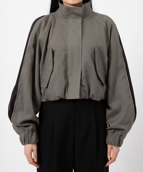 UNITED TOKYO（ユナイテッドトウキョウ）の「ジップアップブルゾンジャケット（ブルゾン・レディース・ブラック/グリーン・FREE）」の21枚目の写真