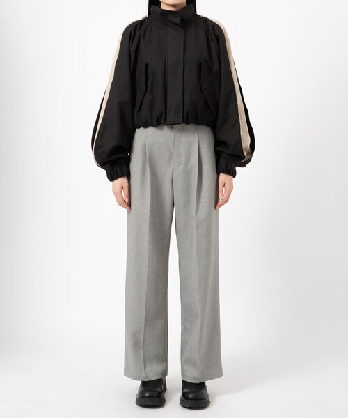 UNITED TOKYO（ユナイテッドトウキョウ）の「ジップアップブルゾンジャケット（ブルゾン・レディース・ブラック/グリーン・FREE）」の7枚目の写真