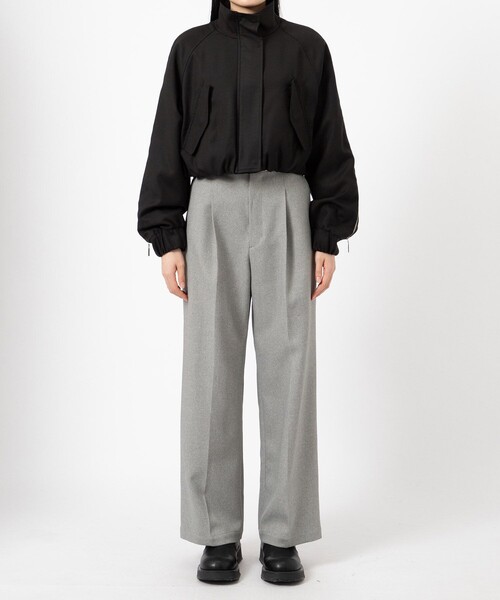 UNITED TOKYO（ユナイテッドトウキョウ）の「ジップアップブルゾンジャケット（ブルゾン・レディース・ブラック/グリーン・FREE）」の9枚目の写真