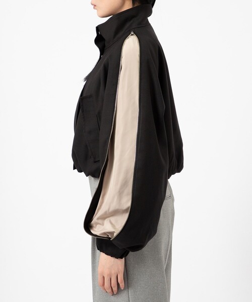 UNITED TOKYO（ユナイテッドトウキョウ）の「ジップアップブルゾンジャケット（ブルゾン・レディース・ブラック/グリーン・FREE）」の11枚目の写真