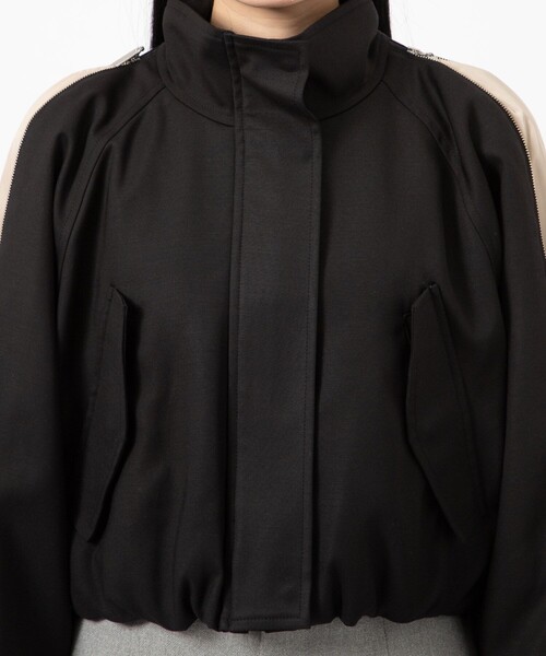 UNITED TOKYO（ユナイテッドトウキョウ）の「ジップアップブルゾンジャケット（ブルゾン・レディース・ブラック/グリーン・FREE）」の13枚目の写真