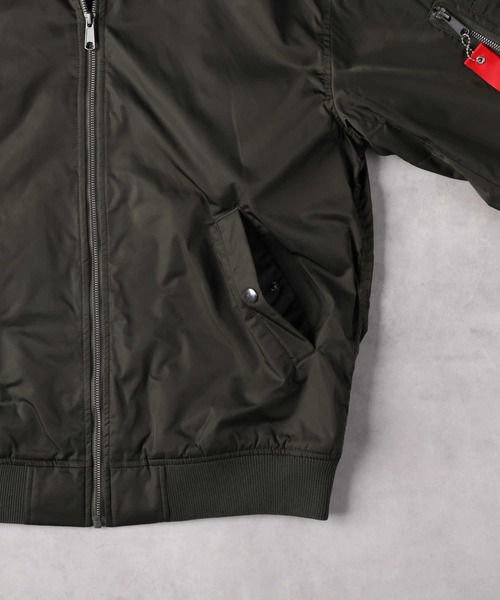 Right-on（ライトオン）の「フード中綿MA-1（MA-1・メンズ・ネイビー/オリーブ/ブラック・M/XL）」の8枚目の写真