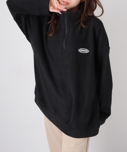 美品　未使用　LE PHIL. グレー ハイネック ジッパー スウェット 楽天市場】スウェット ハーフジップ ロゴ レディース トレーナー