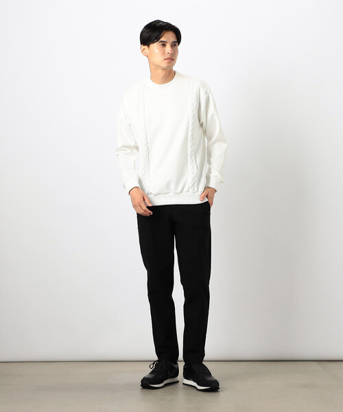 COMME CA ISM（コムサイズム）の「ダンボールニット×ニット コンビプルオーバー（ニット/セーター・メンズ・ホワイト/ブルー/グレー/ブラック・LARGE/MEDIUM）」の7枚目の写真