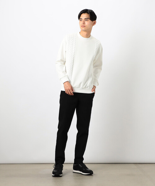 COMME CA ISM（コムサイズム）の「ダンボールニット×ニット コンビプルオーバー（ニット/セーター・メンズ・ホワイト/ブルー/グレー/ブラック・LARGE/MEDIUM）」の8枚目の写真