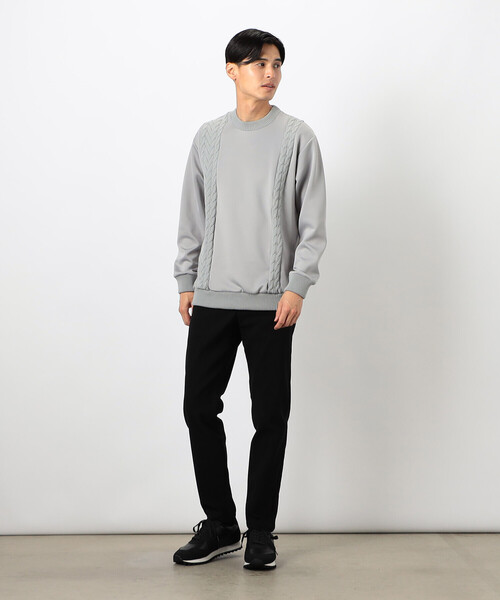 COMME CA ISM（コムサイズム）の「ダンボールニット×ニット コンビプルオーバー（ニット/セーター・メンズ・ホワイト/ブルー/グレー/ブラック・LARGE/MEDIUM）」の10枚目の写真