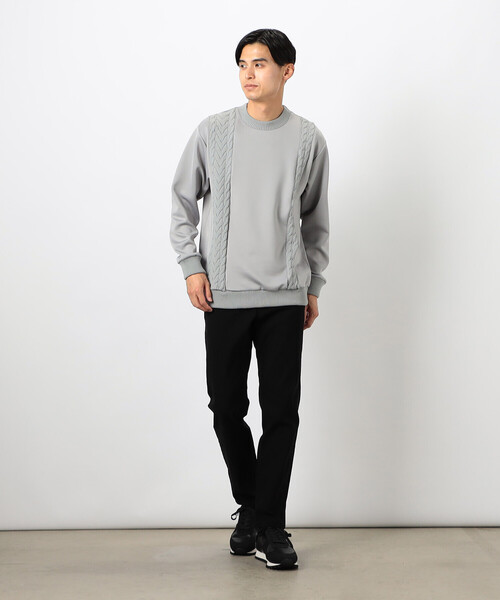 COMME CA ISM（コムサイズム）の「ダンボールニット×ニット コンビプルオーバー（ニット/セーター・メンズ・ホワイト/ブルー/グレー/ブラック・LARGE/MEDIUM）」の11枚目の写真