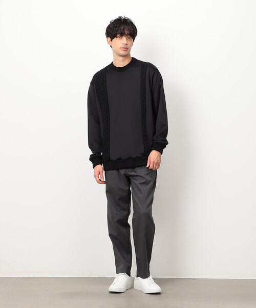 COMME CA ISM（コムサイズム）の「ダンボールニット×ニット コンビプルオーバー（ニット/セーター・メンズ・ホワイト/ブルー/グレー/ブラック・LARGE/MEDIUM）」の13枚目の写真