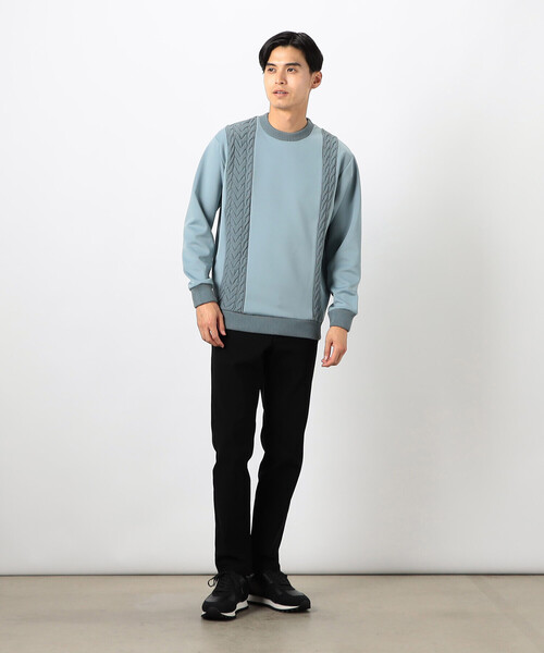 COMME CA ISM（コムサイズム）の「ダンボールニット×ニット コンビプルオーバー（ニット/セーター・メンズ・ホワイト/ブルー/グレー/ブラック・LARGE/MEDIUM）」の16枚目の写真