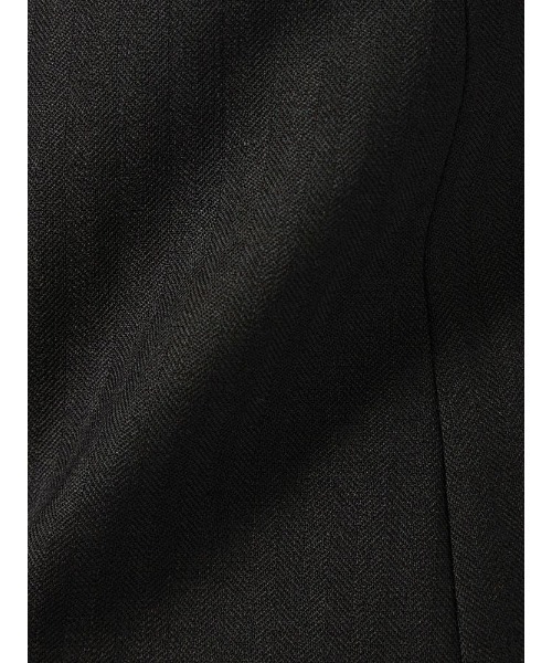 HARUYAMA（ハルヤマ）の「【ウォッシャブル】セミフレアスカート ストレッチ S＆M Knightsbridge ブラック シャドウストライプ 通年（スーツスカート・レディース・ブラック・5号/7号/9号/11号/13号/15号/17号/19号）」の2枚目の写真