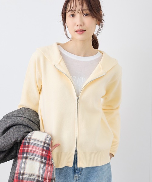 ROPE' PICNIC（ロペピクニック）の「Wジップニットフーディー（パーカー・レディース・ブラウン/グレー系その他/キナリ・38）」の13枚目の写真