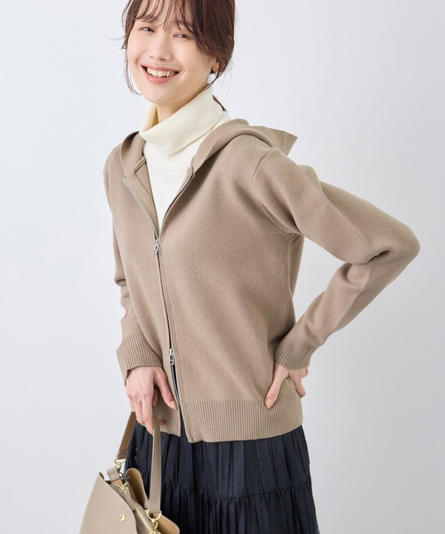 ROPE' PICNIC（ロペピクニック）の「Wジップニットフーディー（パーカー・レディース・ブラウン/グレー系その他/キナリ・38）」の22枚目の写真