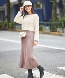【2SET】シャギー ニット × ワンピース セット