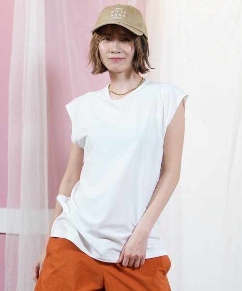 THE NORTH FACE（ザノースフェイス）の「THE NORTH FACE/ザ・ノース・フェイス スリッドTシャツ NTW32590（Tシャツ/カットソー・レディース・アイボリー/ミックスグレー・XL/L/M/S）」の4枚目の写真