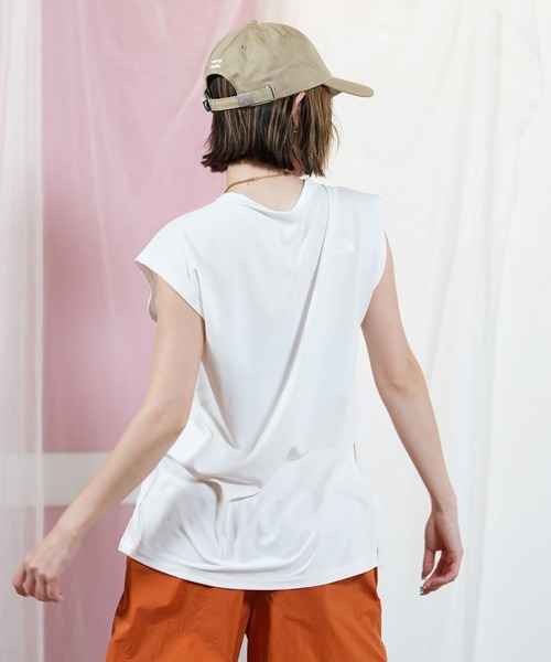 THE NORTH FACE（ザノースフェイス）の「THE NORTH FACE/ザ・ノース・フェイス スリッドTシャツ NTW32590（Tシャツ/カットソー・レディース・アイボリー/ミックスグレー・XL/L/M/S）」の6枚目の写真