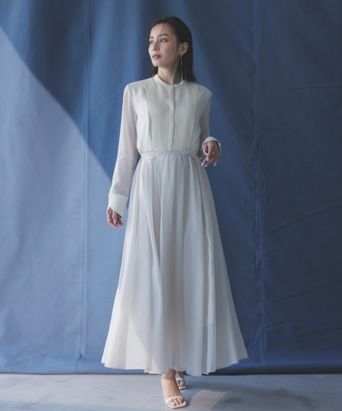 anuans アニュアンス長袖ワンピース