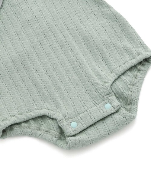 Ampersand（アンパサンド）の「ビッグカラーロンパス&ブルマセット（ロンパース・キッズ・ライトグレー/ベージュ/キナリ/ミント・60/70/80）」の8枚目の写真