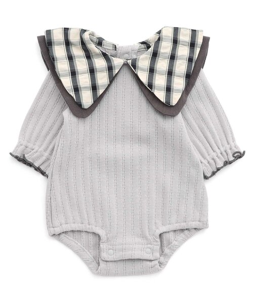 Ampersand（アンパサンド）の「ビッグカラーロンパス&ブルマセット（ロンパース・キッズ・ライトグレー/ベージュ/キナリ/ミント・60/70/80）」の15枚目の写真