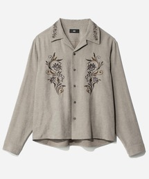 HARE | シシュウオープンカラーシャツ(HARE)(シャツ/ブラウス)