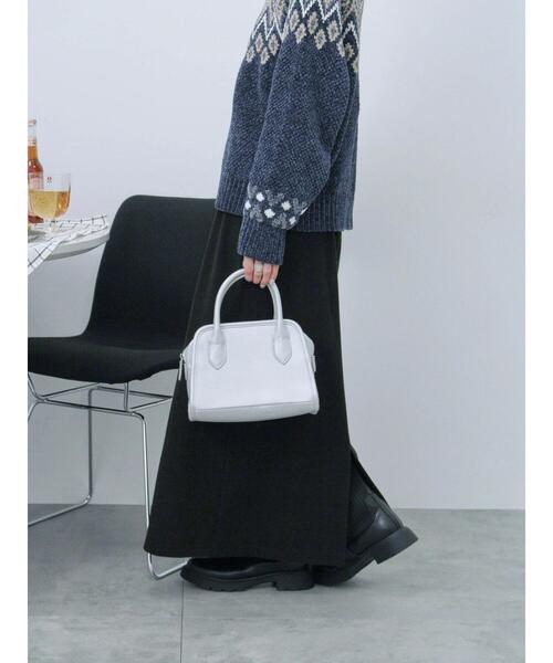 Samansa Mos2 blue（サマンサモスモスブルー）の「【吸湿発熱】カットコールタイトスカート（スカート・レディース・ブラック/ベージュ/グレー・F）」の13枚目の写真