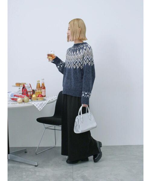 Samansa Mos2 blue（サマンサモスモスブルー）の「【吸湿発熱】カットコールタイトスカート（スカート・レディース・ブラック/ベージュ/グレー・F）」の15枚目の写真