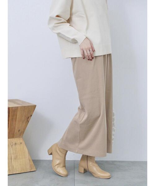 Samansa Mos2 blue（サマンサモスモスブルー）の「【吸湿発熱】カットコールタイトスカート（スカート・レディース・ブラック/ベージュ/グレー・F）」の19枚目の写真