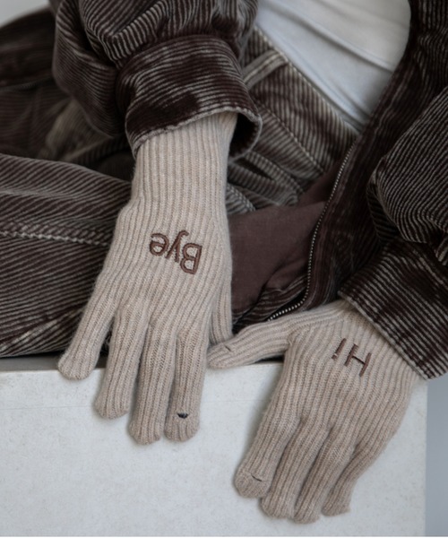 ロゴ刺繍グローブ手袋/スマホ対応/新色追加（手袋）｜VACANCY