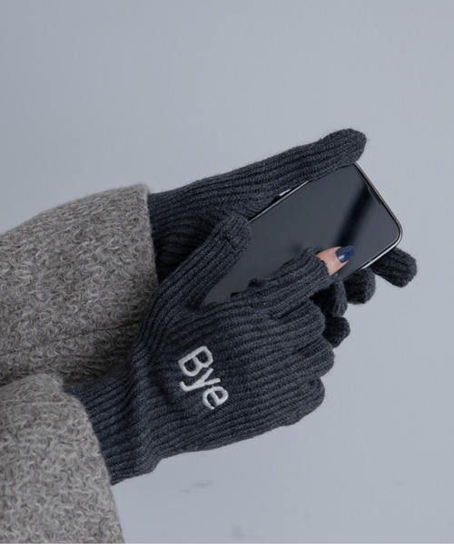 LVロゴ刺繍 ニット手袋 フリーサイズ LVロゴ刺繍 ニット手袋 フリーサイズ