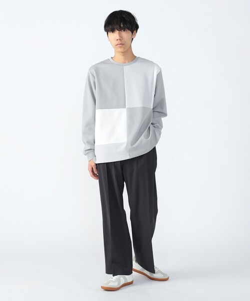 BEAMS HEART(ビームスハート)の「ポリエステルトロ 2タック ワイドパンツ(スラックス・メンズ・チャコールグレー/ネイビー/ブラック・LARGE/MEDIUM/SMALL)」の10枚目の写真