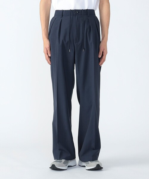 【美品】BEAMS+ 2タック ワイド テーパード トラウザーズ パンツ M 美品】BEAMS+ 2タック ワイド テーパード リネン トラウザーズ