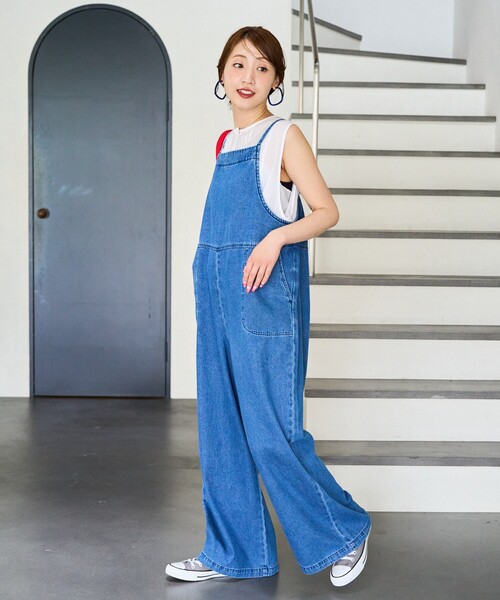 セール】限定展開 紐 デニム サロペット（サロペット