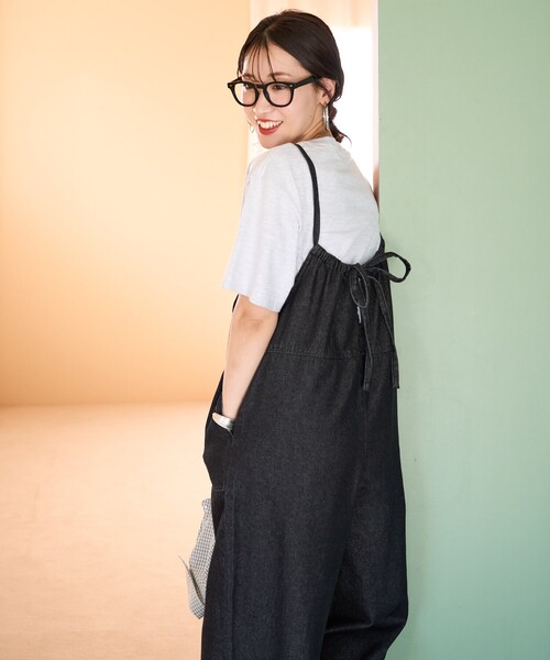 セール】限定展開 紐 デニム サロペット（サロペット/オーバーオール