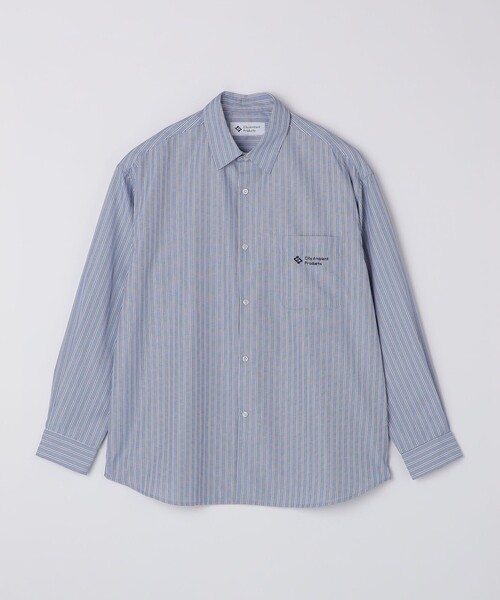 City Ambient Products（シティアンビエントプロダクツ）の「City Ambient Products: レギュラーカラー ブロード オーバー シャツ (長袖)（シャツ/ブラウス・メンズ・ベージュ/スカイブルー/ブルー/グレー/サックスブルー/ブラック・MEDIUM/SMALL/LARGE）」の6枚目の写真