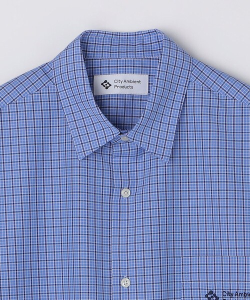 City Ambient Products（シティアンビエントプロダクツ）の「City Ambient Products: レギュラーカラー ブロード オーバー シャツ (長袖)（シャツ/ブラウス・メンズ・ベージュ/スカイブルー/ブルー/グレー/サックスブルー/ブラック・MEDIUM/SMALL/LARGE）」の7枚目の写真