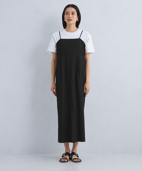 green label relaxing（グリーンレーベルリラクシング）の「［size SHORT/TALLあり］ベア キャミソール ワンピース（ワンピース・レディース・ブラック/ベージュ・FREE/SHORT/TALL）」の9枚目の写真