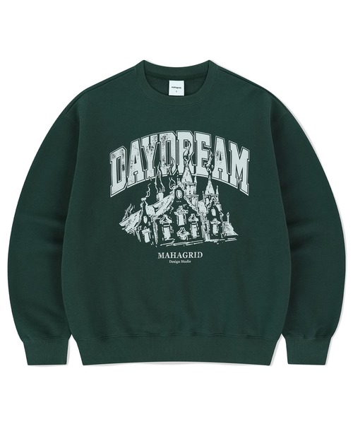 MAHAGRID(マハグリッド)の「『mahagrid/マハグリッド』 DAYDREAM SWEATSHIRT/デイ ドリーム スウェットシャツ(スウェット・レディース・ライトグレー/グリーン・M/L/XL)」の2枚目の写真