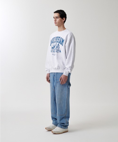 MAHAGRID(マハグリッド)の「『mahagrid/マハグリッド』 DAYDREAM SWEATSHIRT/デイ ドリーム スウェットシャツ(スウェット・レディース・ライトグレー/グリーン・M/L/XL)」の4枚目の写真