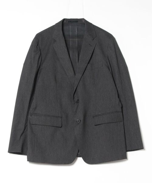 TAKA-Q（タカキュー）の「【ストレッチ ウォッシャブル イージーケア】タカキュー 2ボタンジャケット デニム風黒(セットアップ可能)（スーツジャケット・メンズ・ブラック・MEDIUM/LARGE/X-LARGE/3L/S）」の2枚目の写真